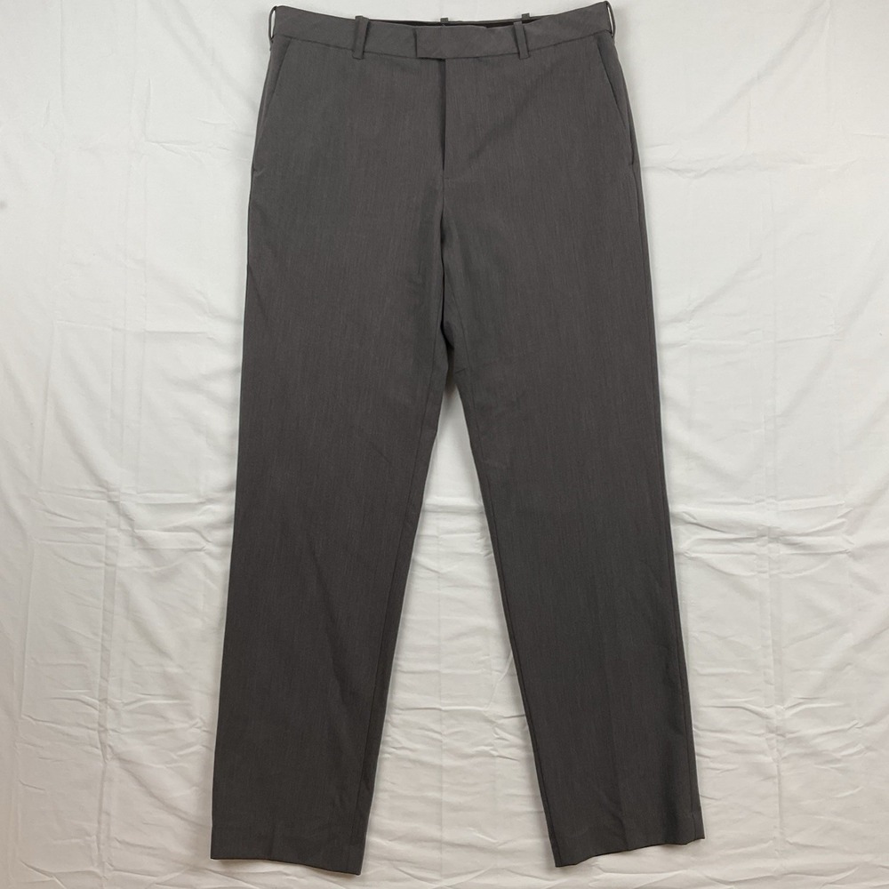 Van Heusen Flex‎ Straight Fit Gray Dress Pants 32x32 Four Way Stretch